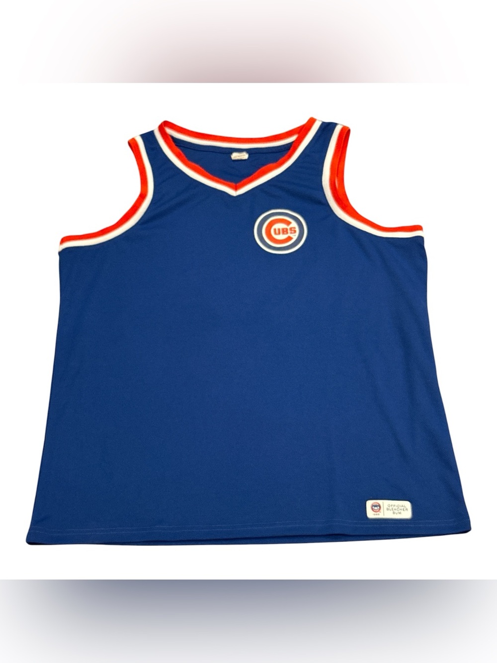 Chicago Cubs Official Bleacher Bum Jersey Tank Top Budweiser Blue Mens XL 48106